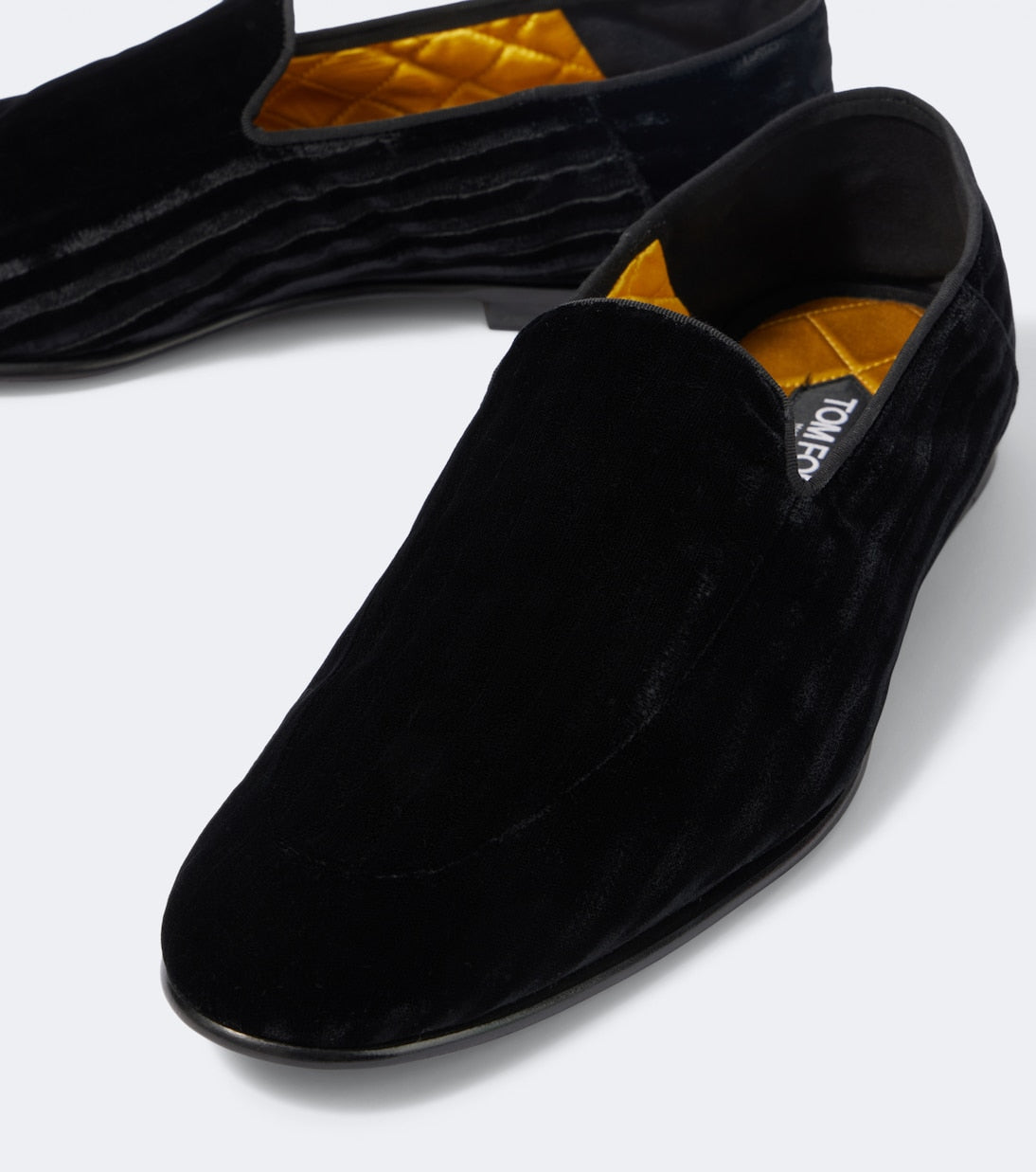 Tom Ford - Steven striped velvet loafers