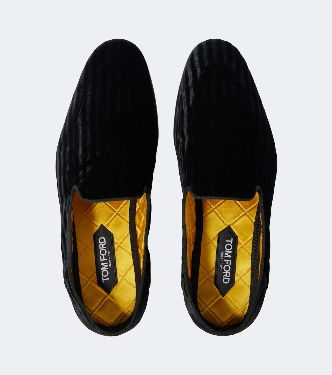 Tom Ford - Steven striped velvet loafers
