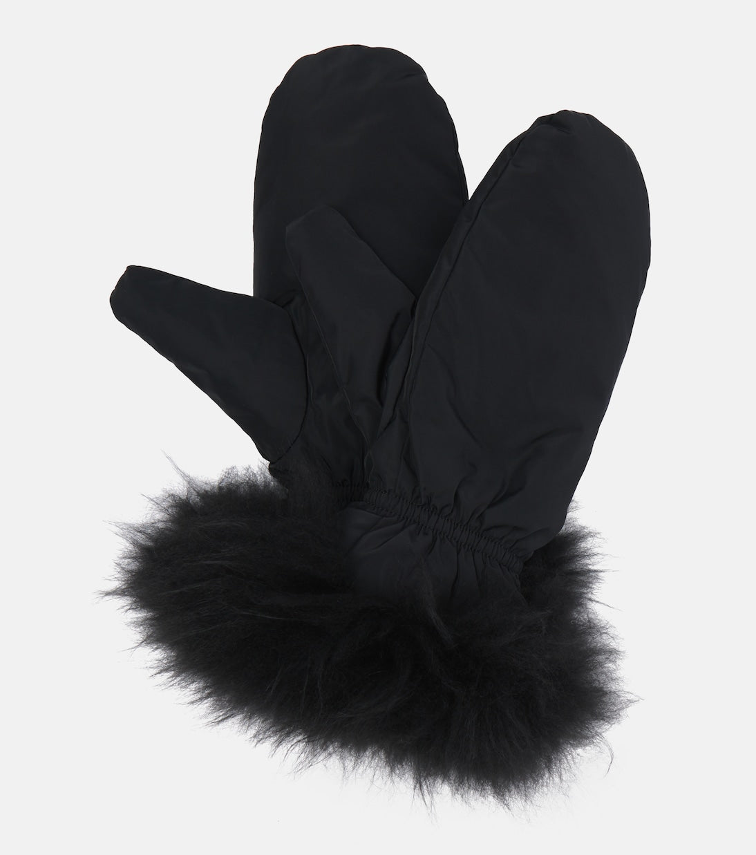 Yves Salomon - Wool-trimmed down gloves