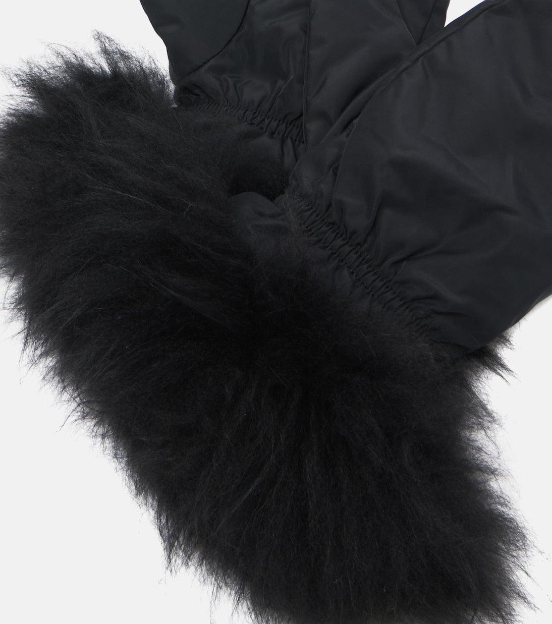 Yves Salomon - Wool-trimmed down gloves