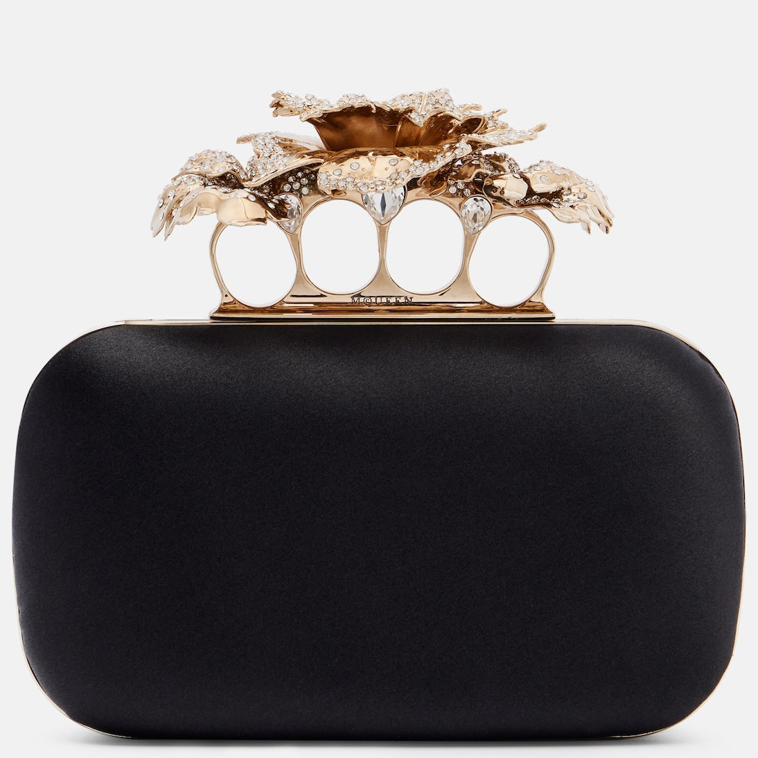 McQueen - Carnation Knuckle satin clutch