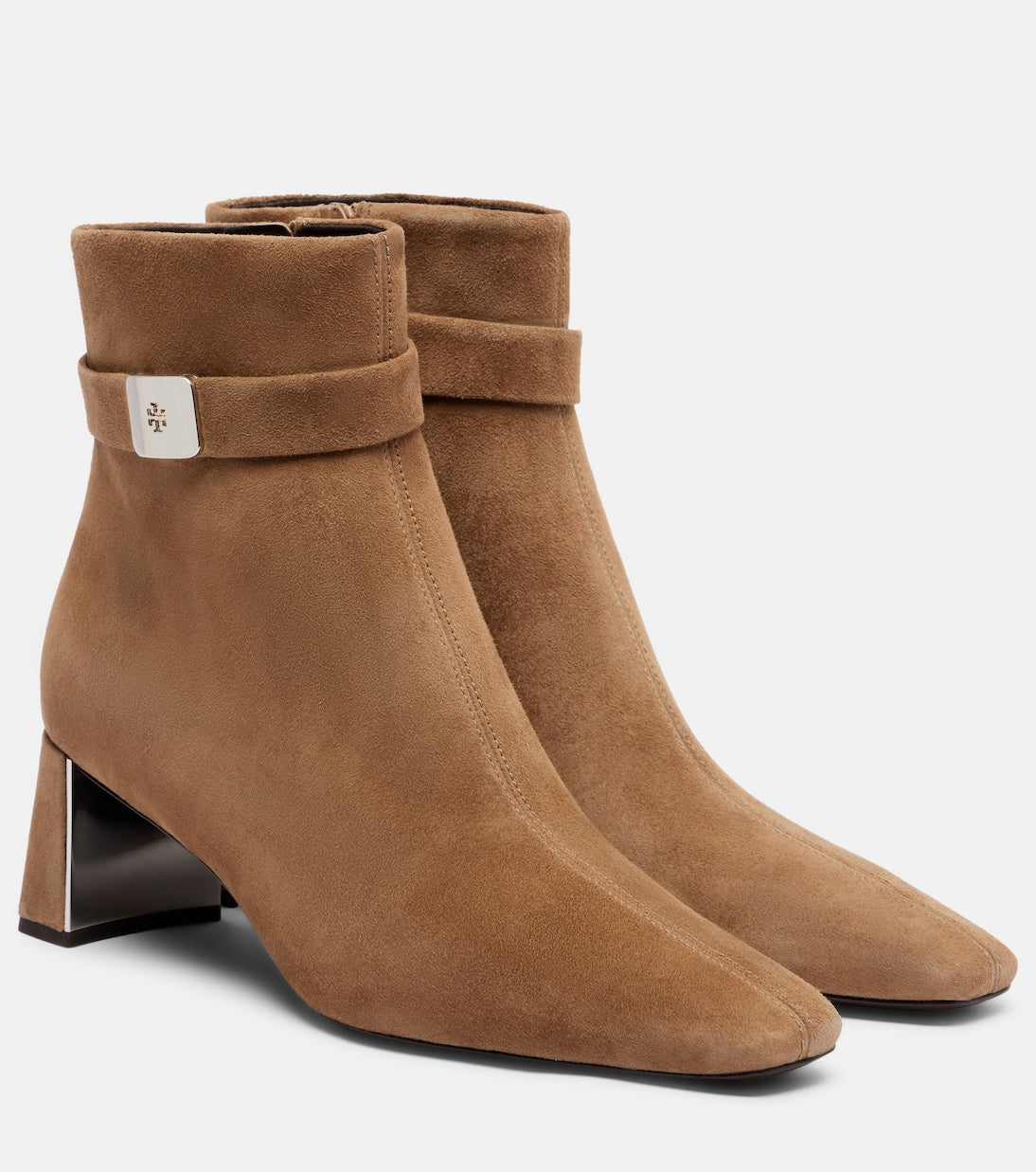 Tory Burch - Georgia T Monogram suede ankle boots