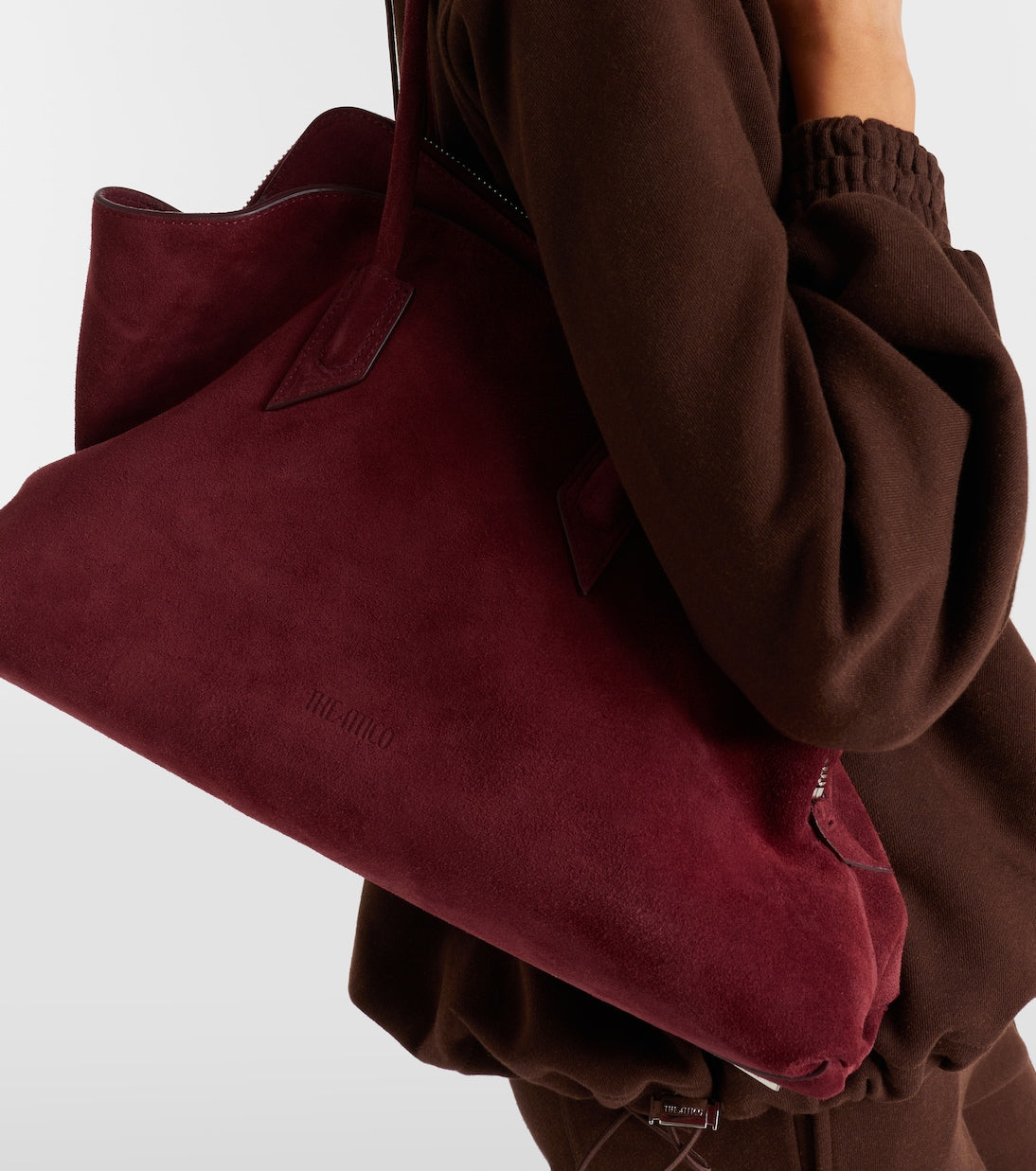 The Attico - La Passeggiata Medium suede tote bag