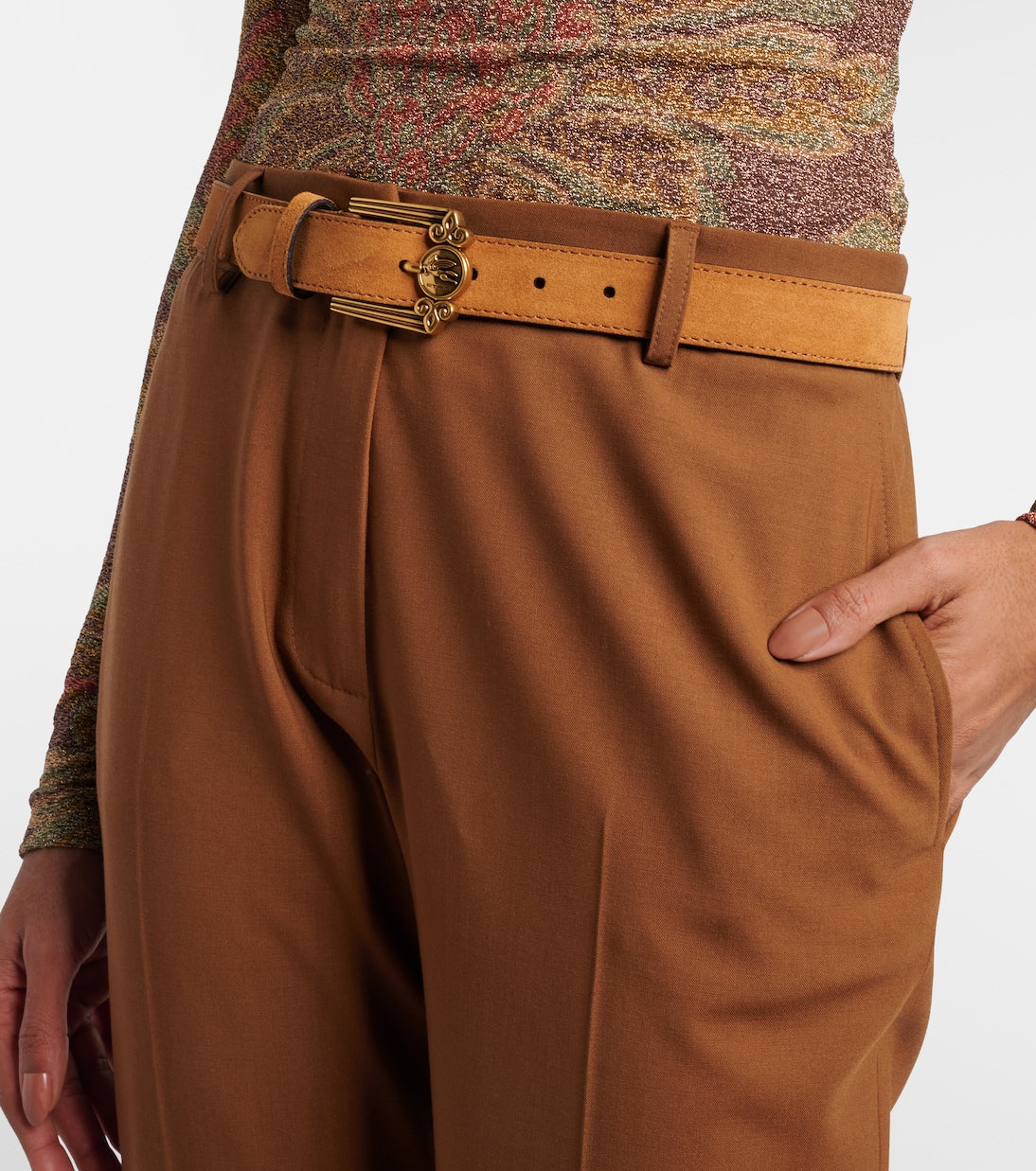 Etro - Pegaso suede belt