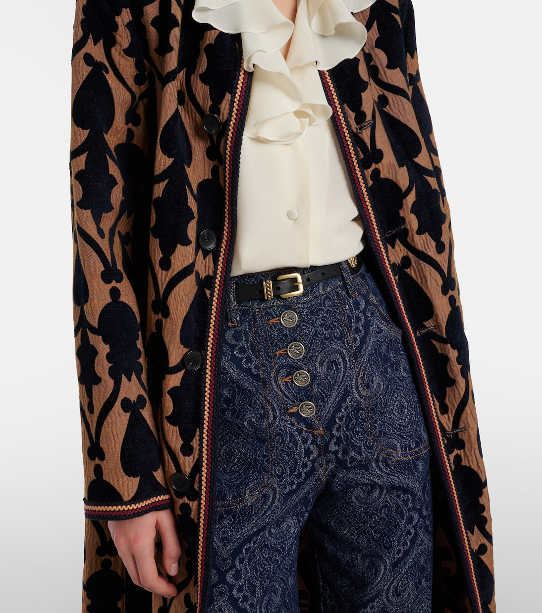 Etro - Embellished leather belt