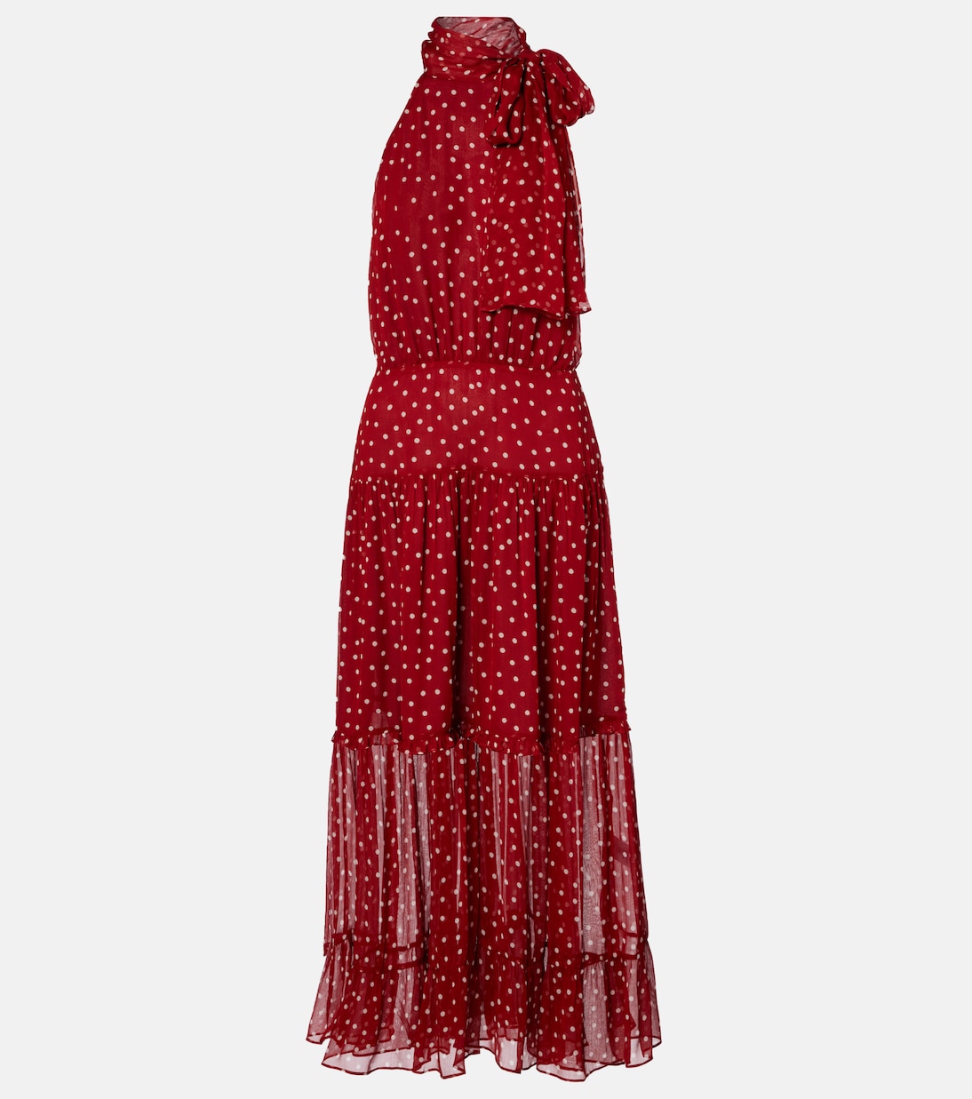 Rixo - Abi polka-dot chiffon midi dress