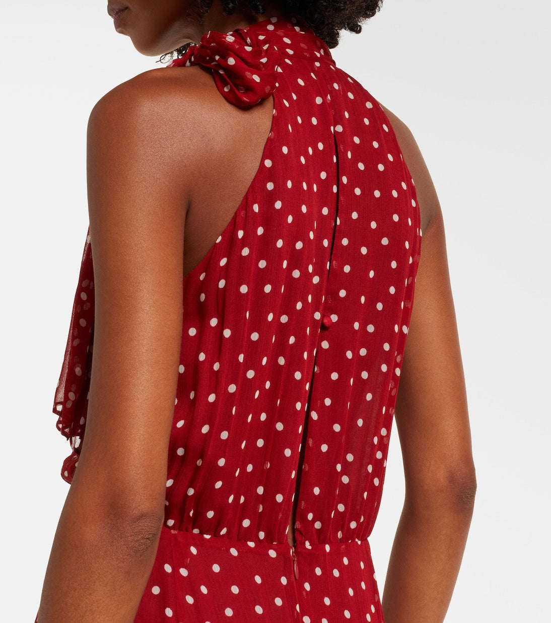 Rixo - Abi polka-dot chiffon midi dress