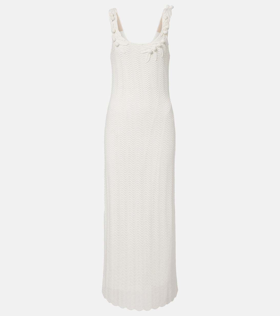 Carolina Herrera - Knitted scalloped midi dress