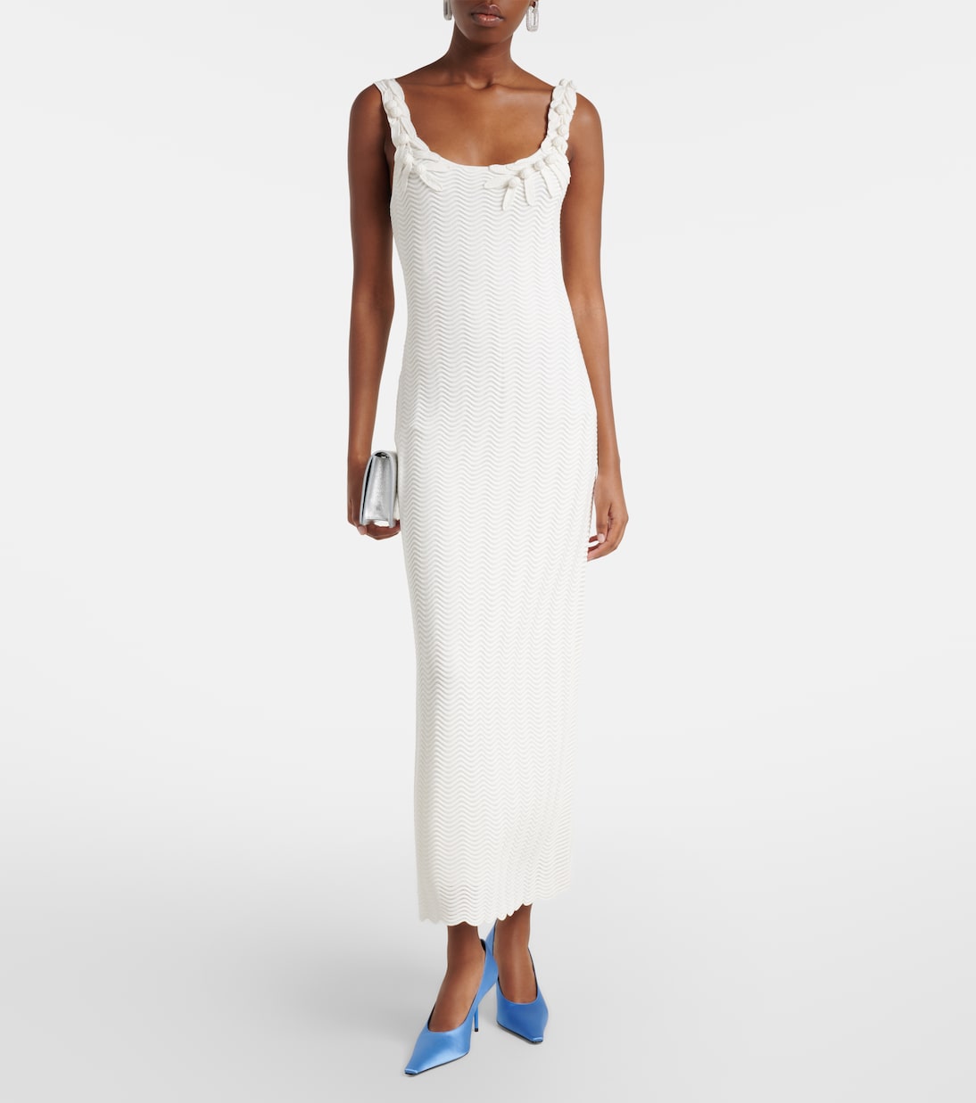 Carolina Herrera - Knitted scalloped midi dress