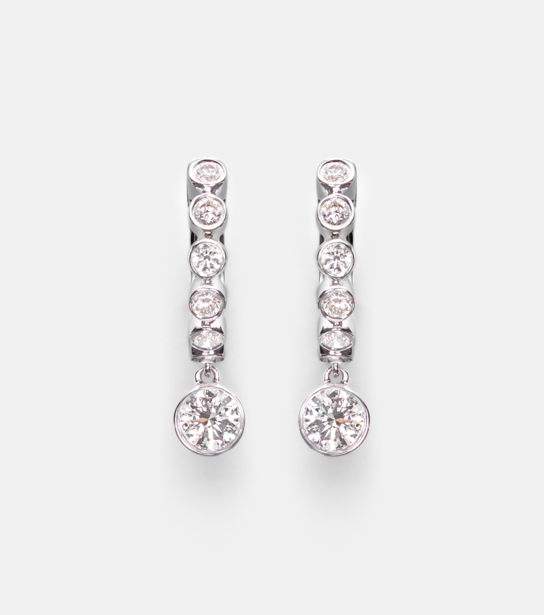 Anita Ko - Melrose 18kt white gold huggie earrings with diamonds