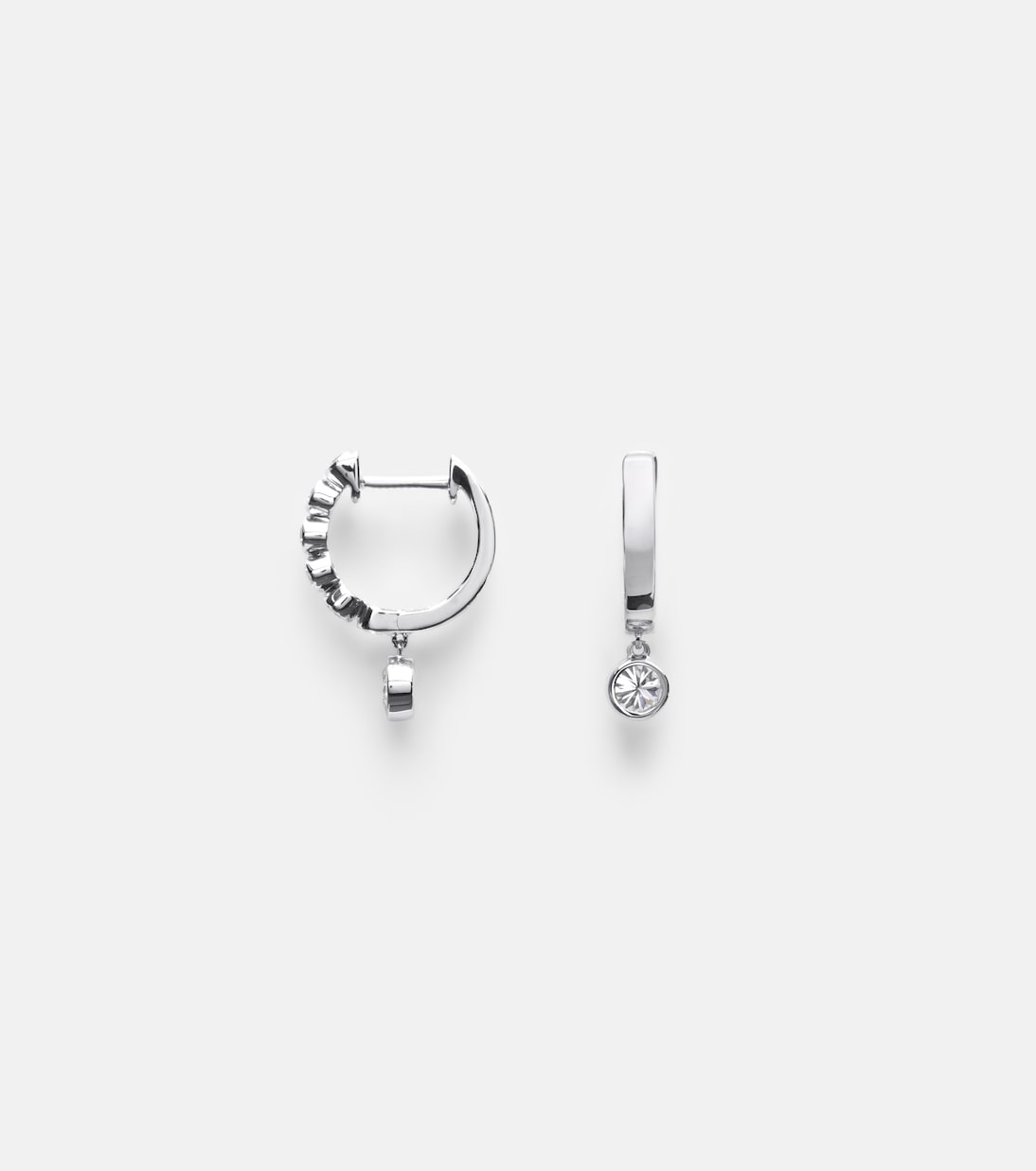 Anita Ko - Melrose 18kt white gold huggie earrings with diamonds