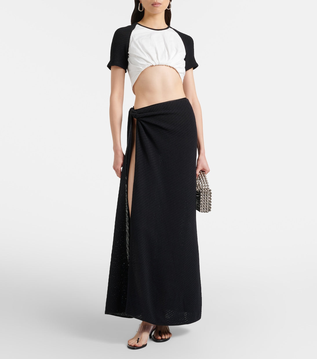 Christopher Esber - Knitted cotton-blend maxi skirt