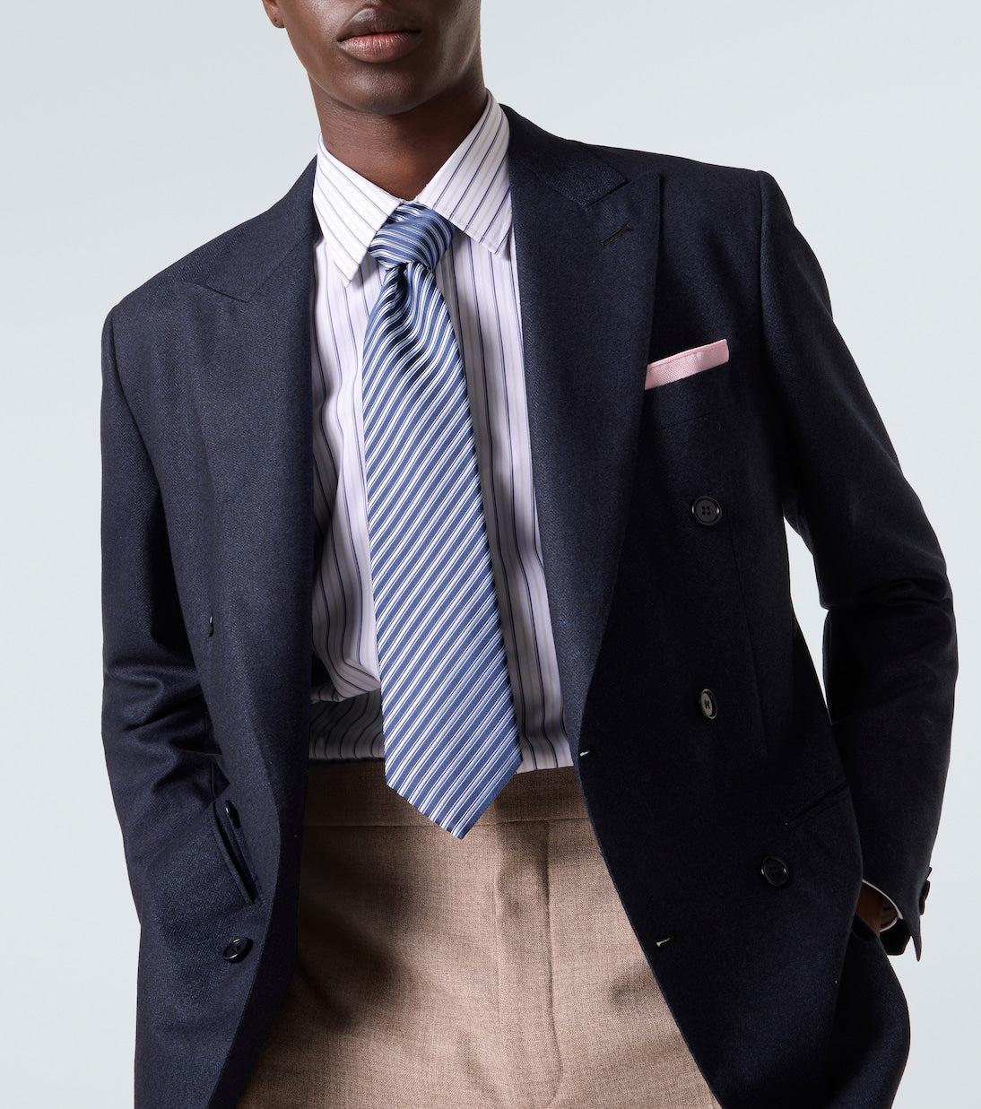 Charvet - Striped silk jacquard tie