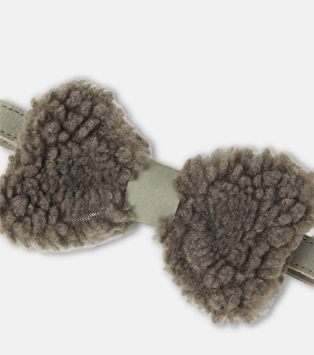 Donsje - Furro leather-trimmed teddy bow tie