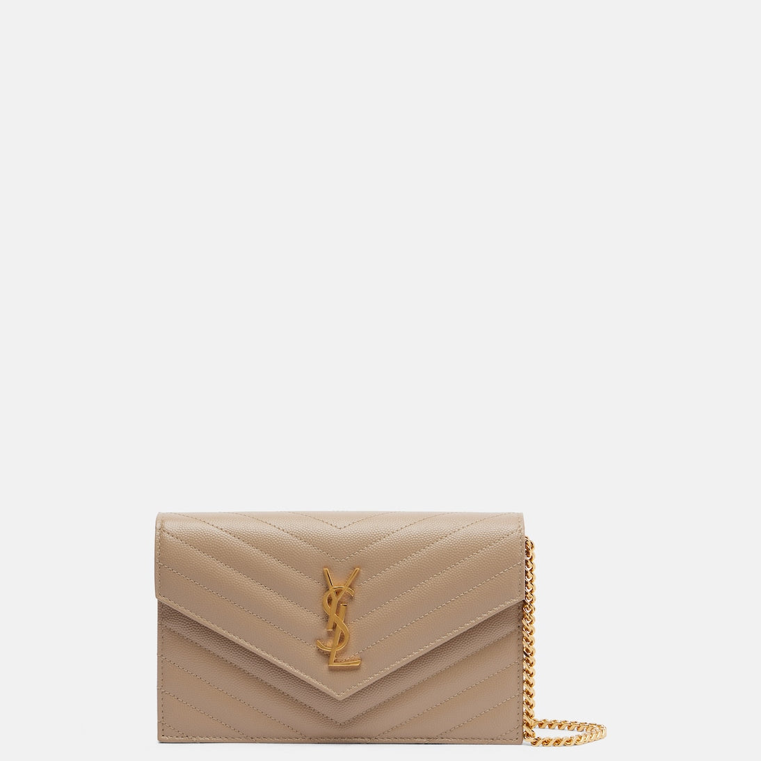 Saint Laurent - Cassandre matelassé envelope leather wallet on chain