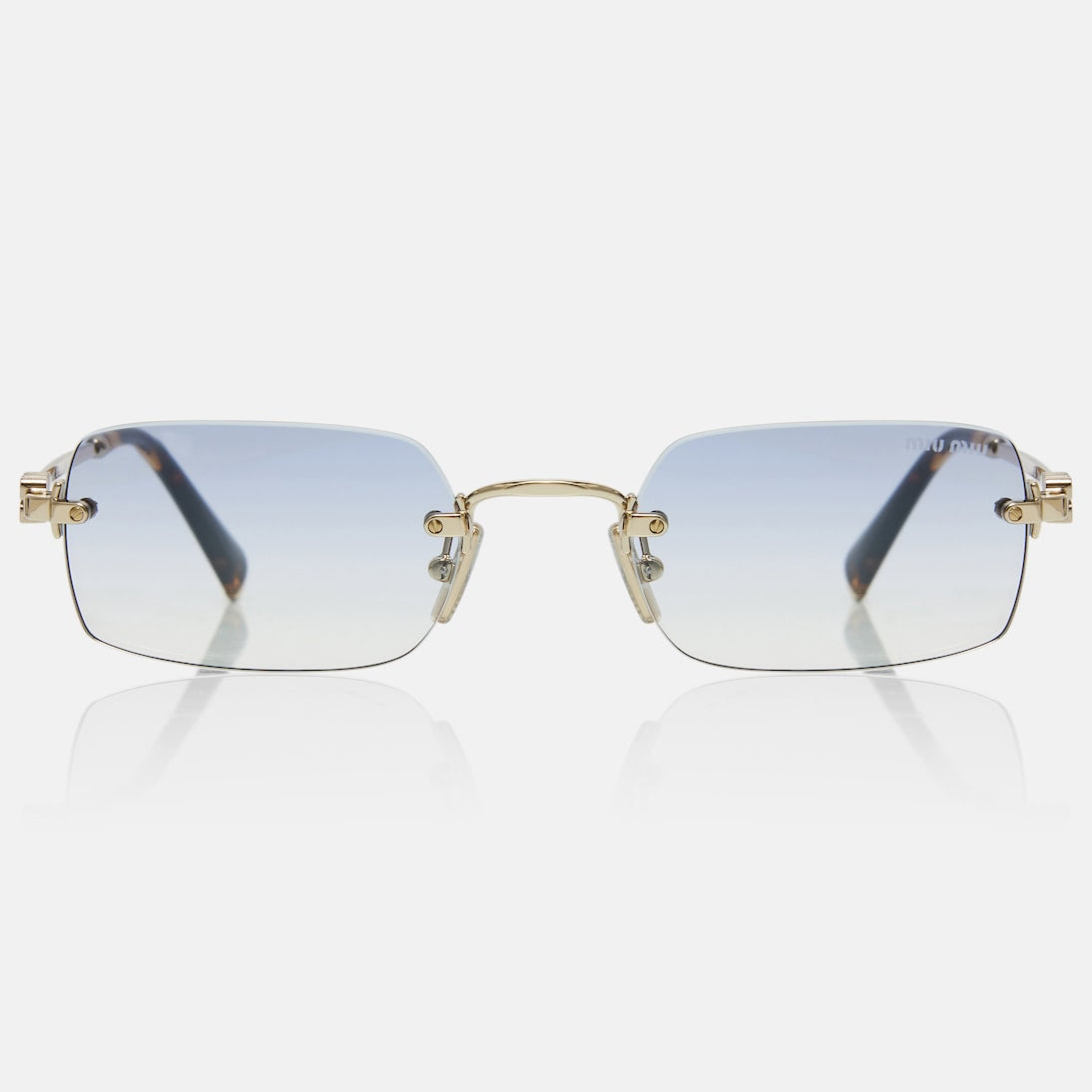 Miu Miu - Logo rectangular sunglasses