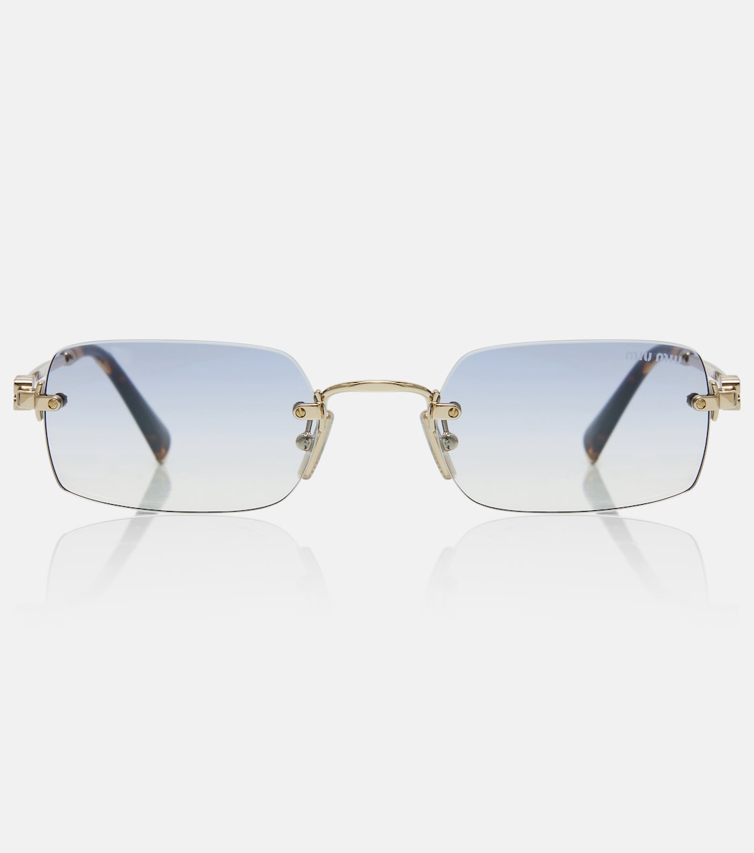 Miu Miu - Logo rectangular sunglasses