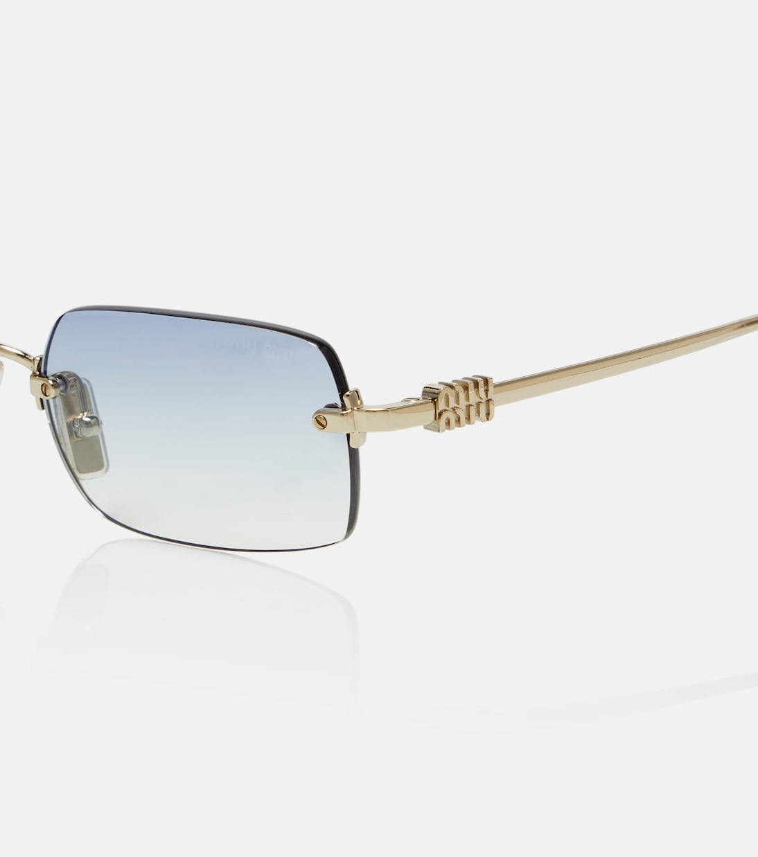 Miu Miu - Logo rectangular sunglasses