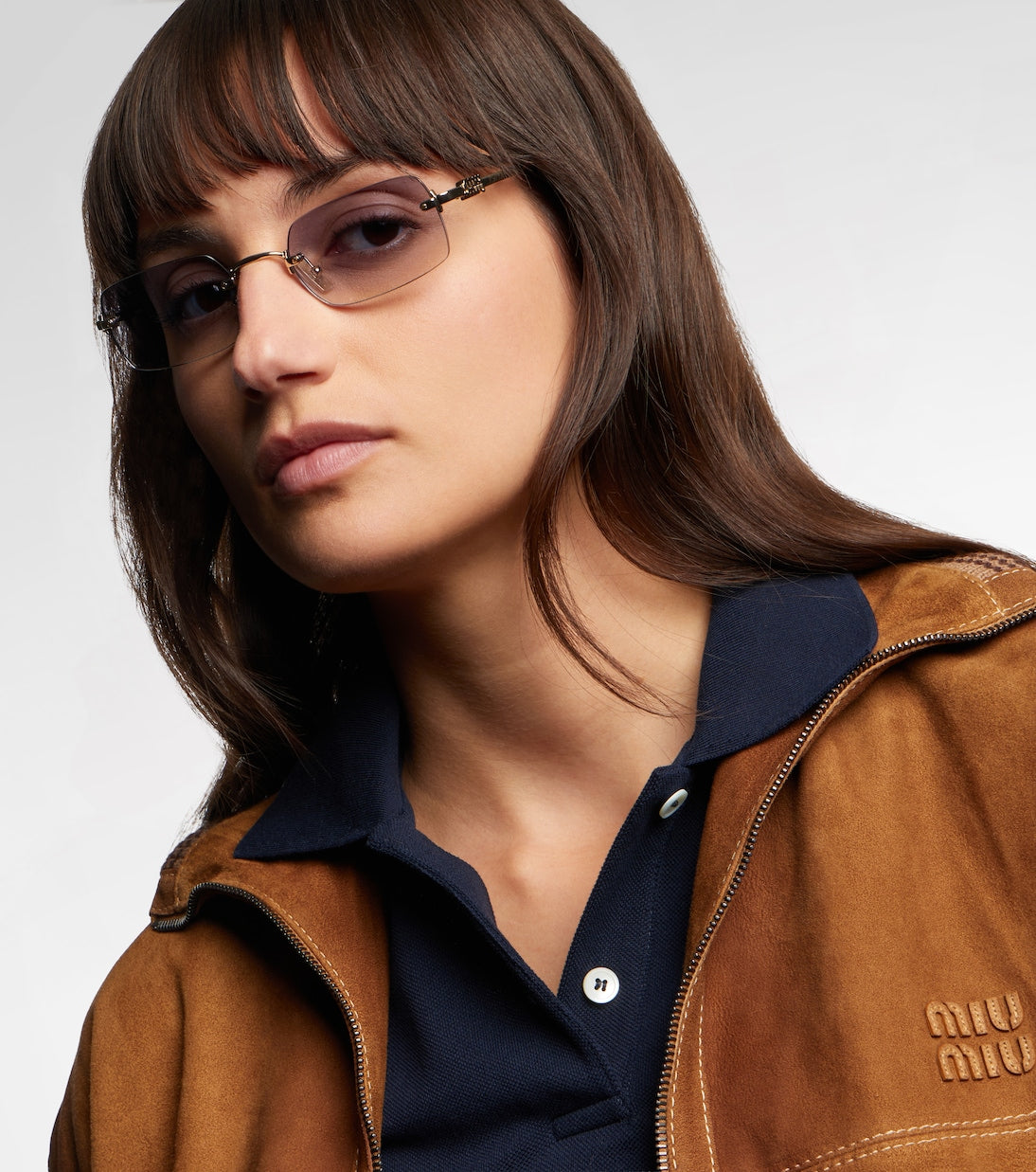 Miu Miu - Logo rectangular sunglasses