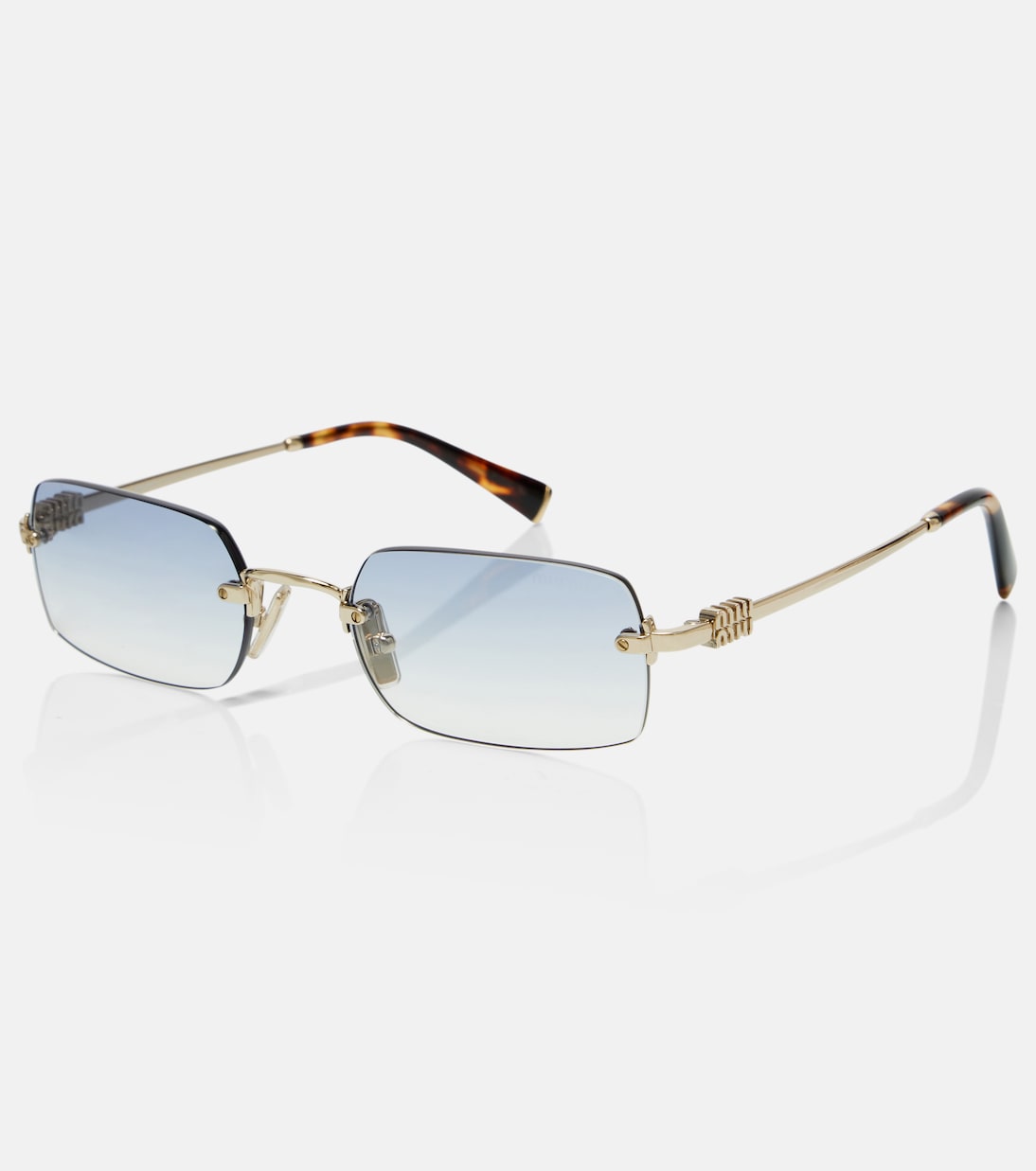 Miu Miu - Logo rectangular sunglasses