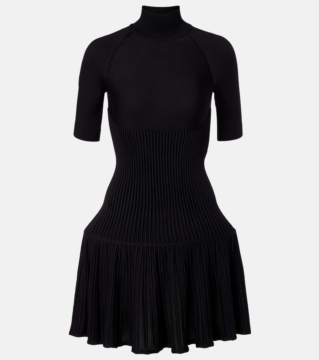 Alaïa - Ribbed-knit wool-blend minidress