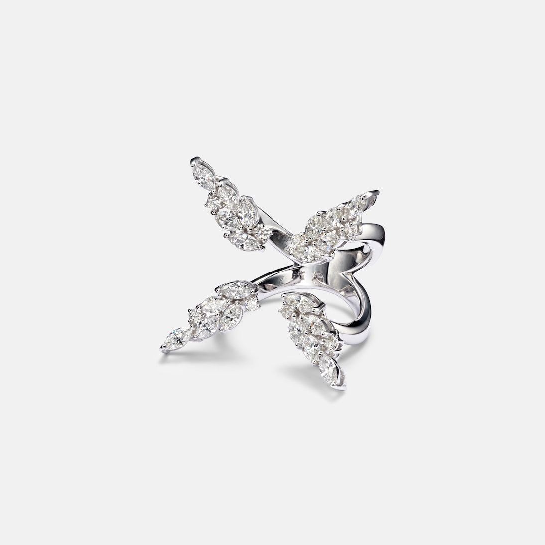 Yeprem - Y-Not 18kt white gold ring with diamonds