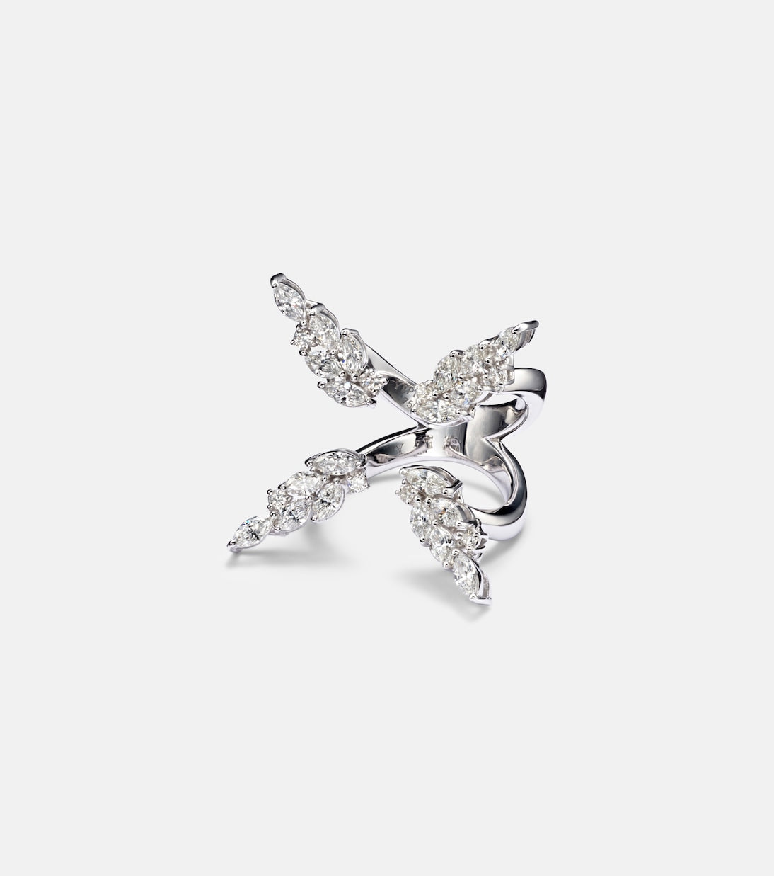 Yeprem - Y-Not 18kt white gold ring with diamonds