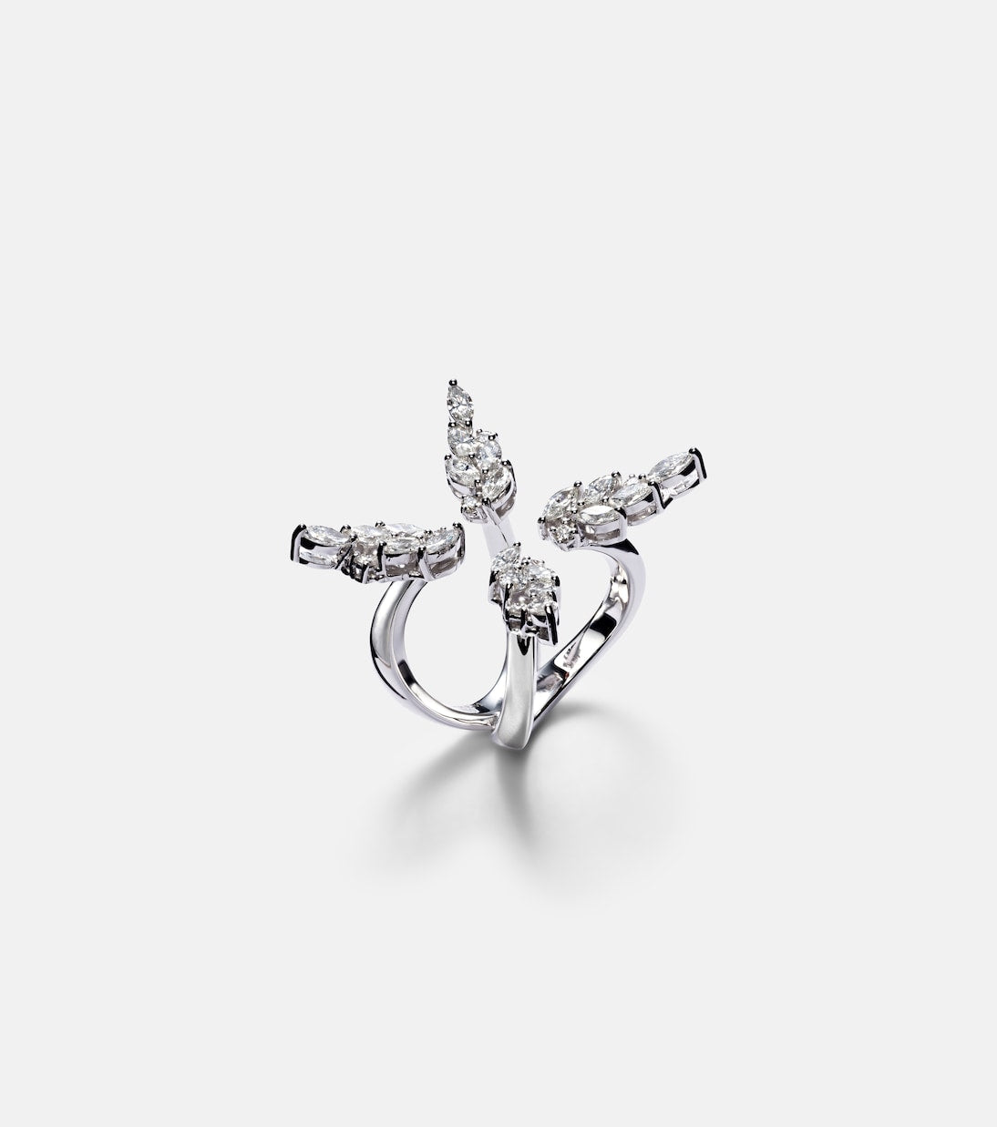 Yeprem - Y-Not 18kt white gold ring with diamonds