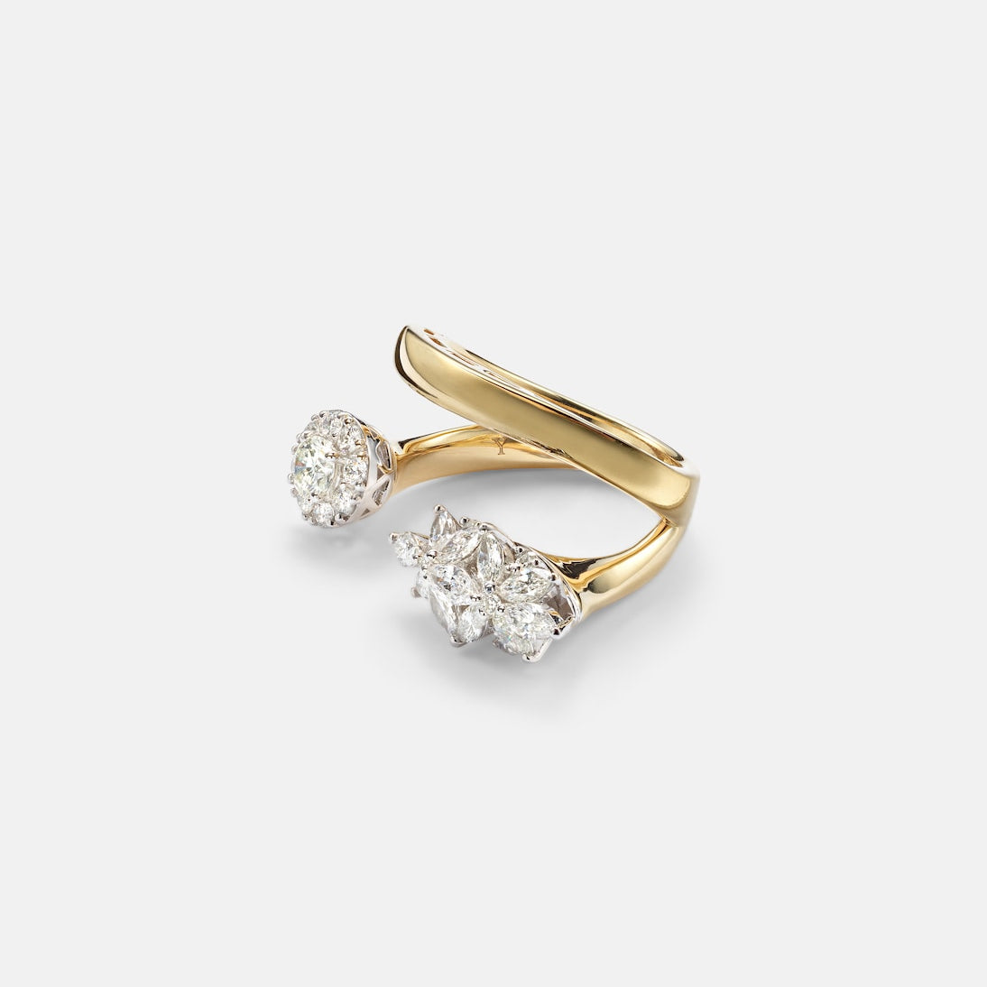 Yeprem - Golden Strada 18kt yellow and white gold ring with diamonds