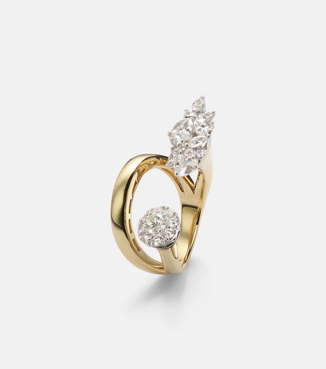 Yeprem - Golden Strada 18kt yellow and white gold ring with diamonds