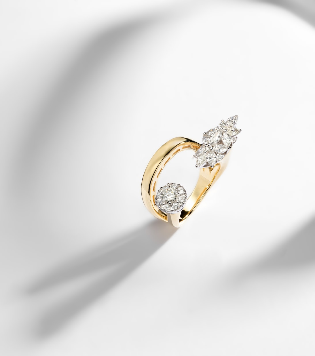Yeprem - Golden Strada 18kt yellow and white gold ring with diamonds