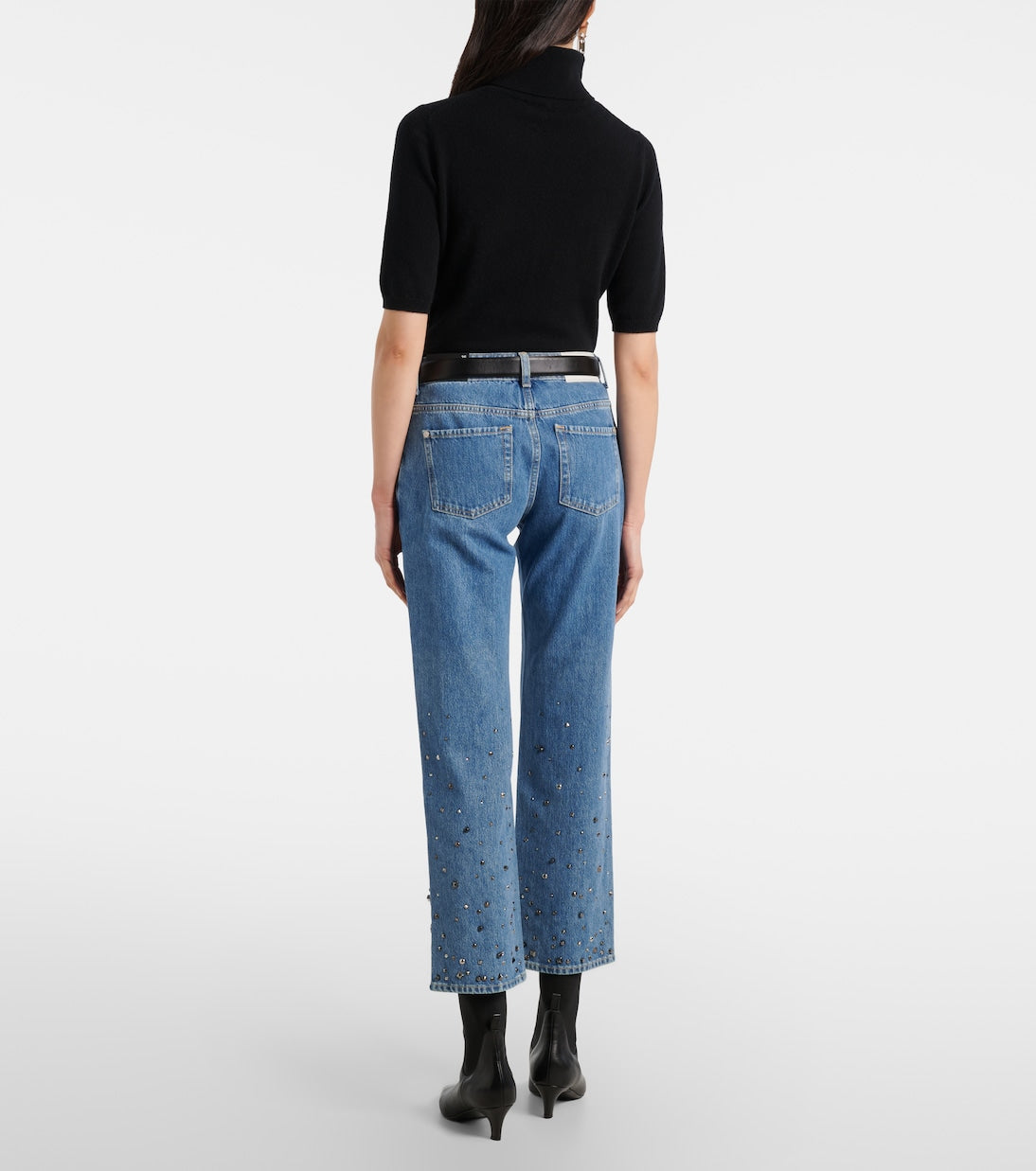 7 For All Mankind - Calie embellished cropped straight jeans