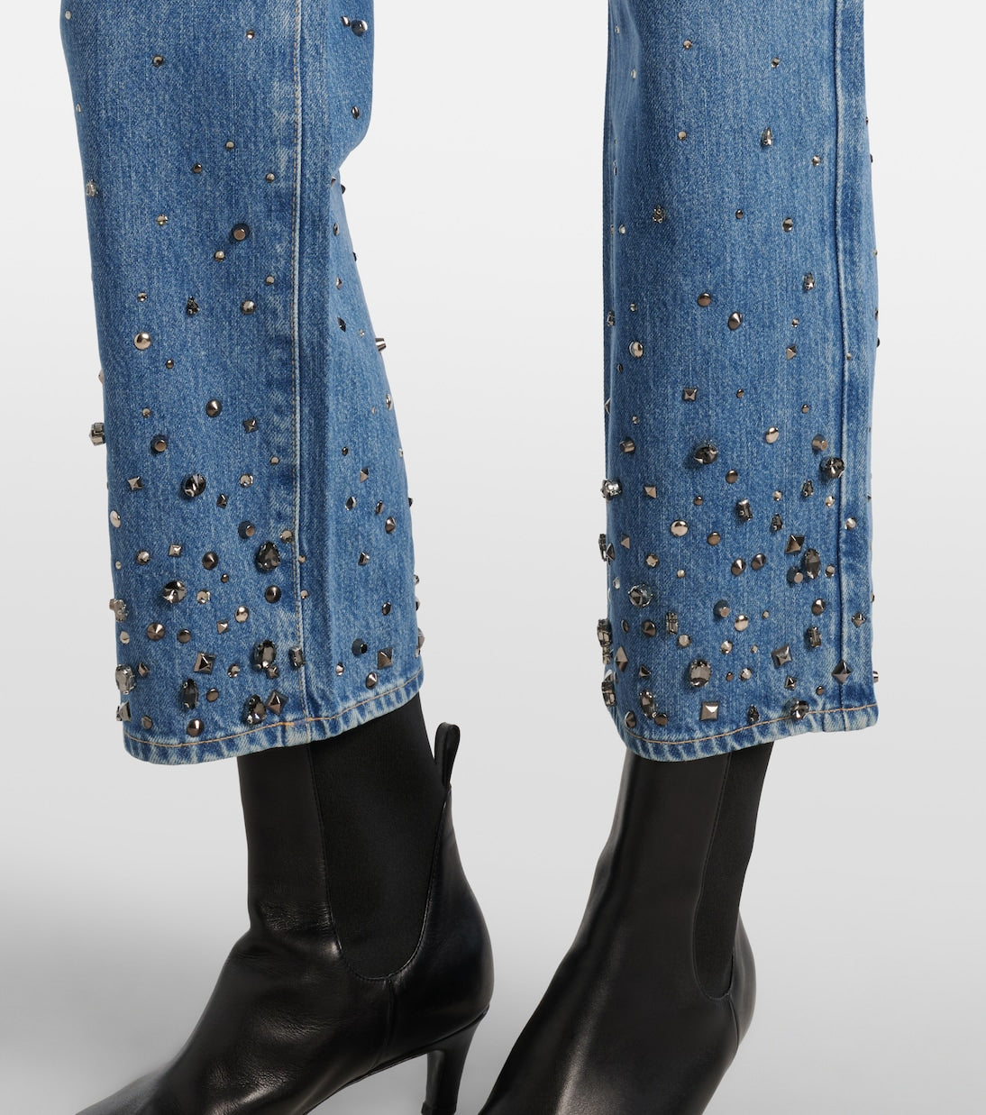 7 For All Mankind - Calie embellished cropped straight jeans