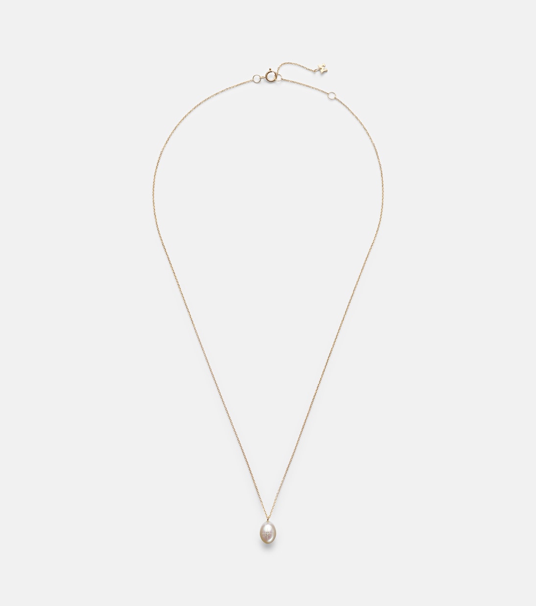 Mateo - 14kt gold pendant necklace with pearl and diamond