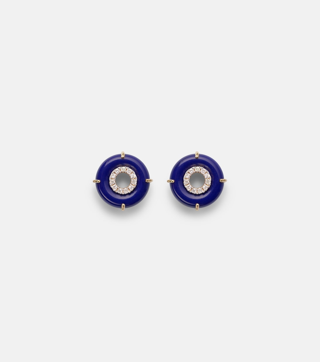 Mateo - 14kt gold earrings with lapis lazuli and diamonds
