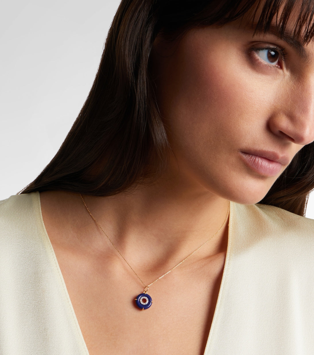 Mateo - 14kt gold pendant necklace with lapis lazuli and diamonds