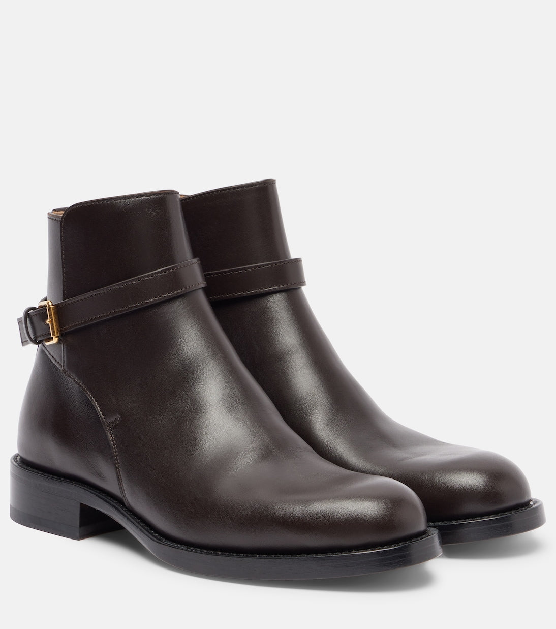 The Row - Nobilis leather ankle boots