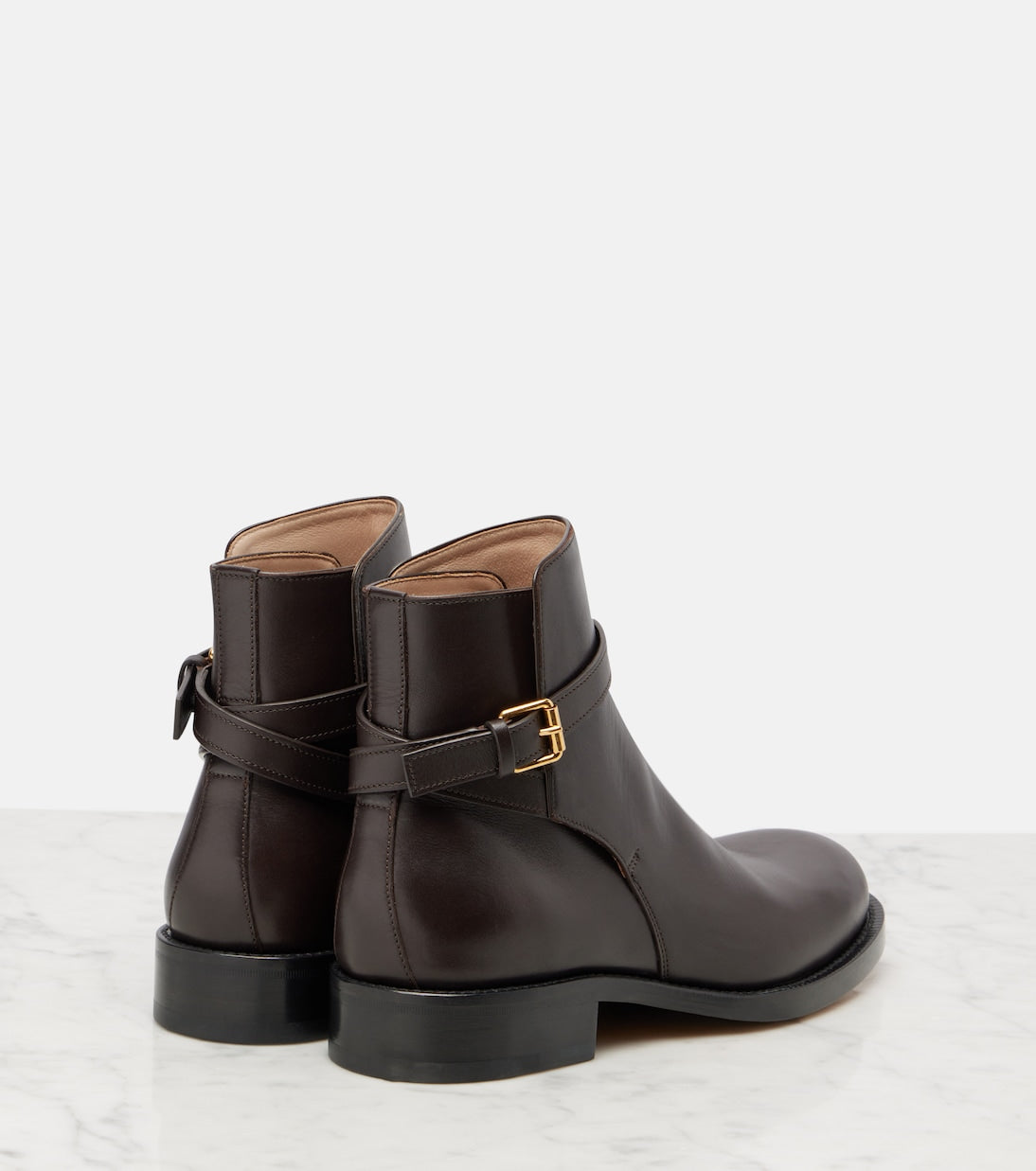 The Row - Nobilis leather ankle boots