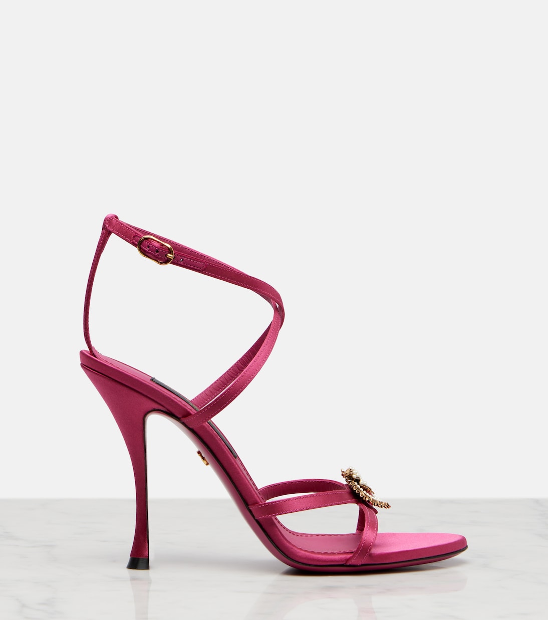 Dolce&Gabbana - Devotion 105 embellished satin sandals