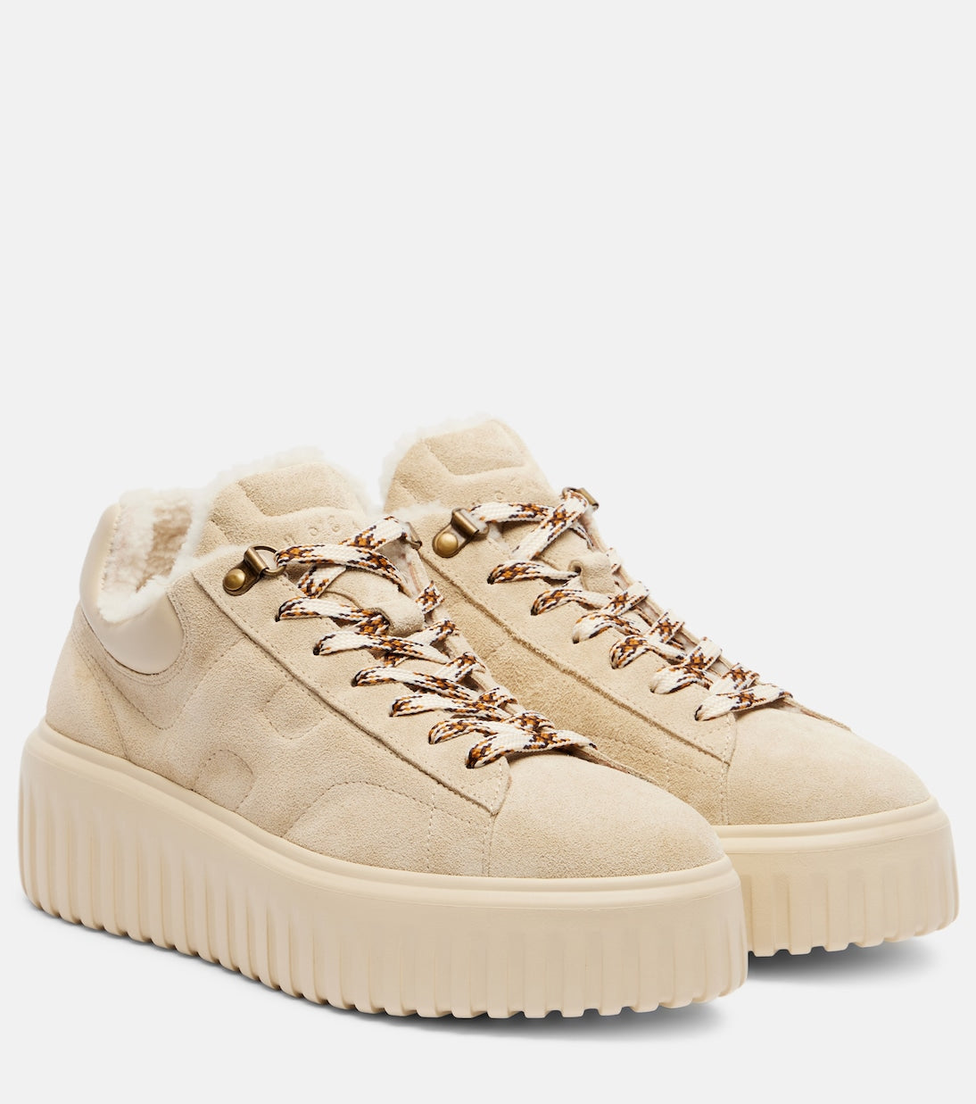 Hogan - H-Stripes suede platform sneakers