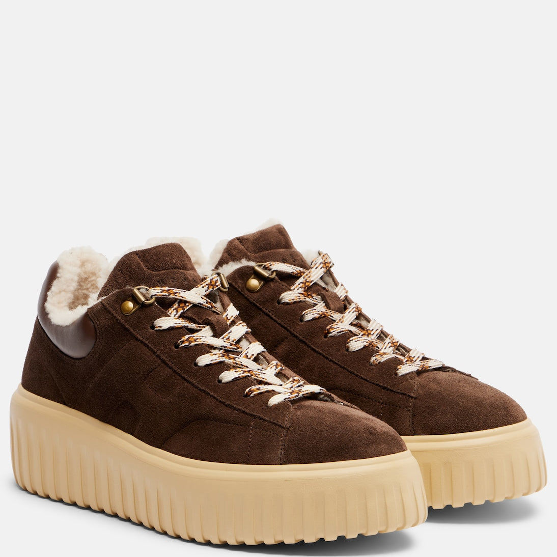 Hogan - H-Stripes suede platform sneakers