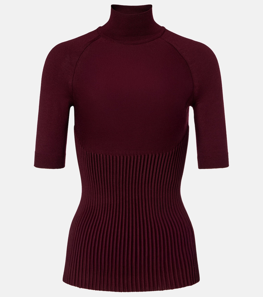 Alaïa - Ribbed-knit wool-blend top