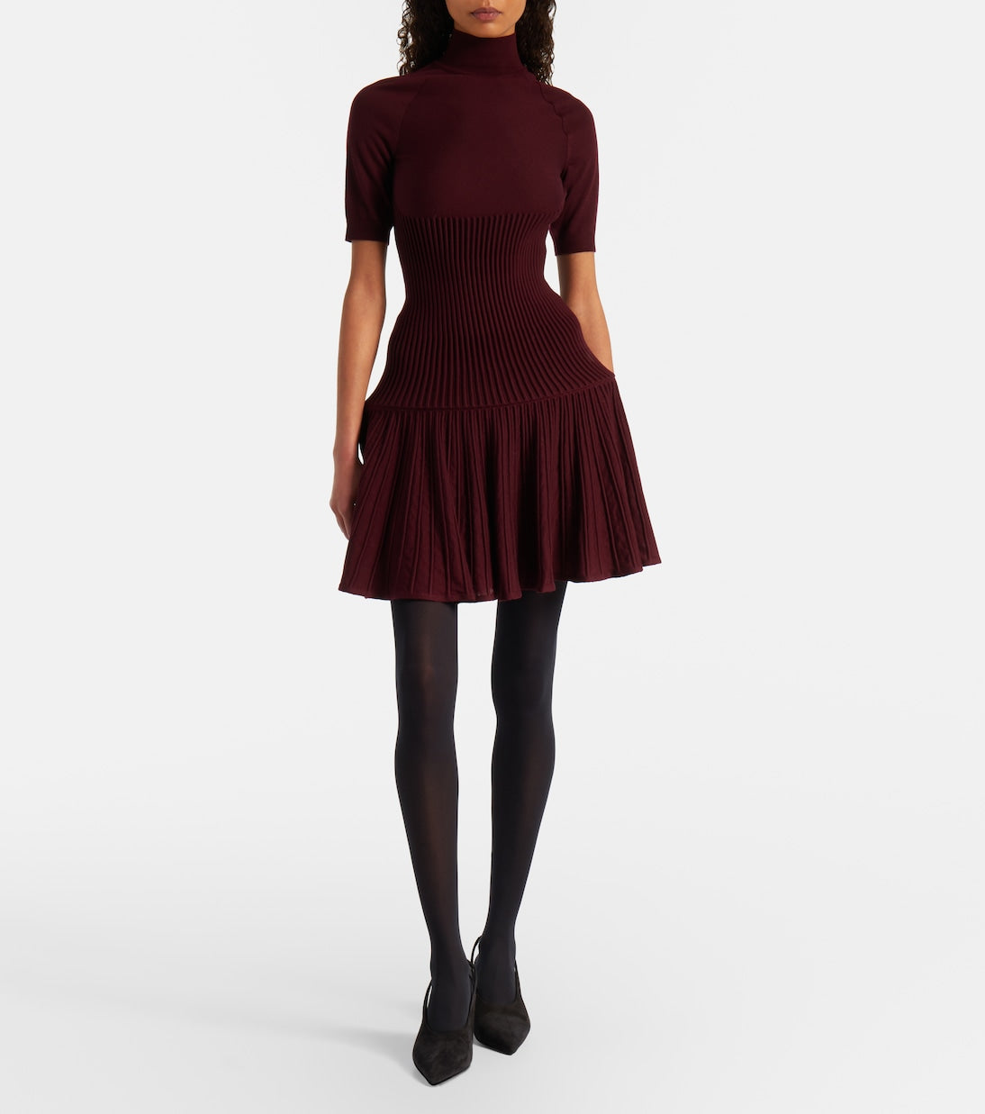Alaïa - Ribbed-knit wool-blend top