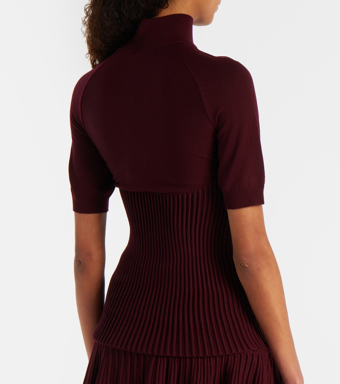 Alaïa - Ribbed-knit wool-blend top