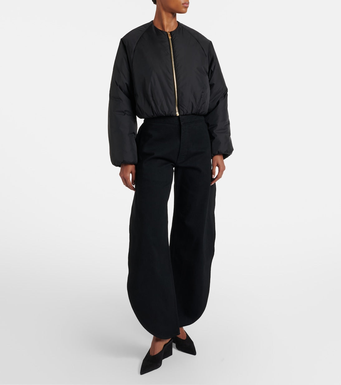 Alaïa - Faded barrel-leg jeans