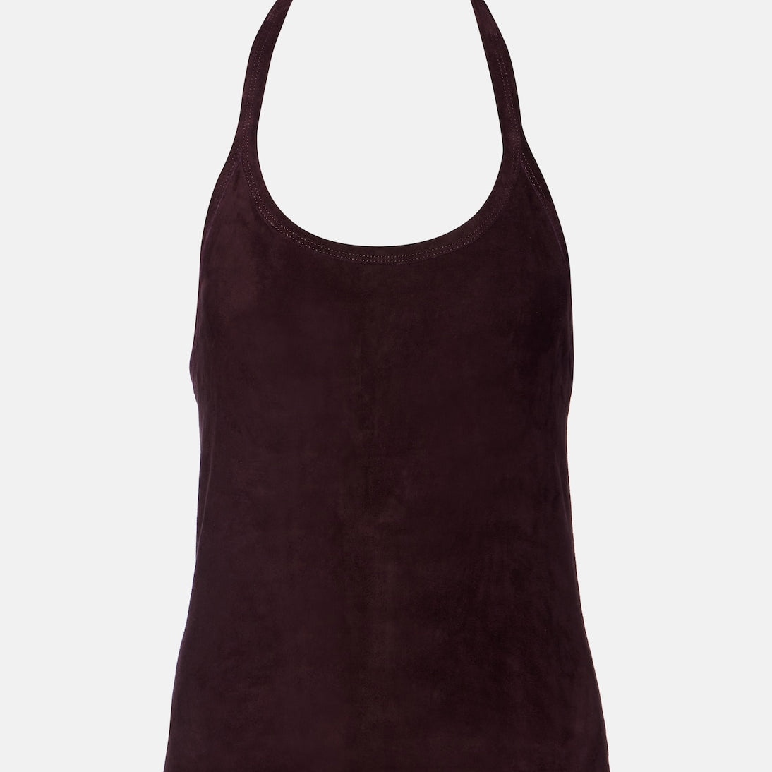 Stouls - Cherry halterneck suede top
