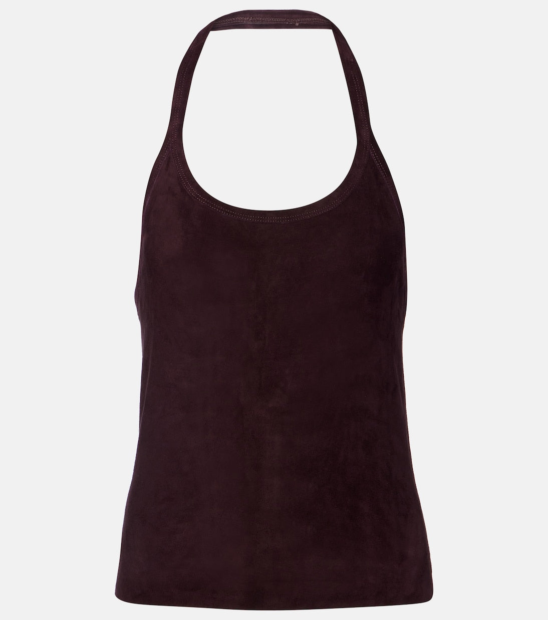Stouls - Cherry halterneck suede top