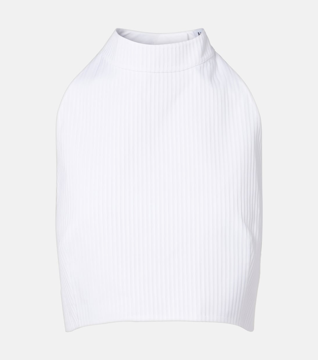 Alaïa - Ribbed halterneck cotton top