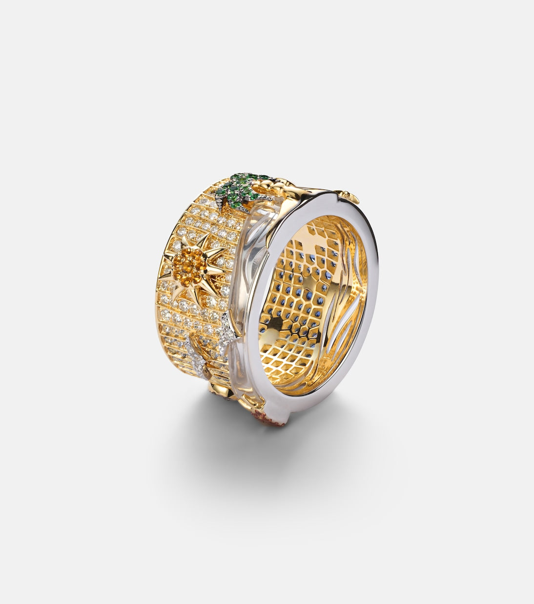 Yvonne Léon - 24 Heures 9kt gold ring with gemstones
