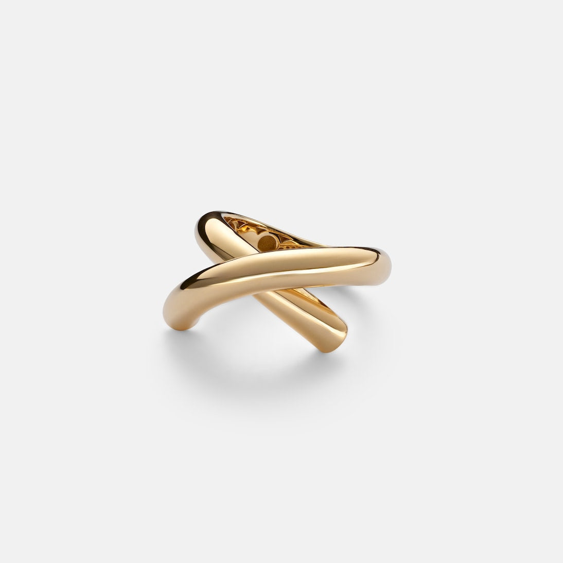 Engelbert - Cross Loop Medium 18kt gold ring